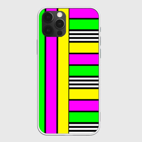 Чехол для iPhone 12 Pro Max с принтом полосатый неоновый модный узор в Петрозаводске, Силикон |  | желтый неоновый | молодежный | неон | неоновый | неоновый зеленый | полосатый | разноцветный | розовый неоновый