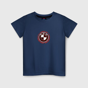 Детская футболка хлопок с принтом BMW в Петрозаводске, 100% хлопок | круглый вырез горловины, полуприлегающий силуэт, длина до линии бедер | auto | b m w | bmv | bmw | logo | m power | moto | performance | power | series | sport | авто | б м в | бмв | лого | логотип | марка | мото | перфоманс | символ | спорт