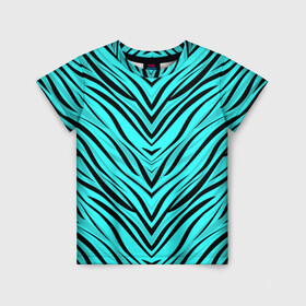 Детская футболка 3D с принтом Абстратный полосатый узор  в Петрозаводске, 100% гипоаллергенный полиэфир | прямой крой, круглый вырез горловины, длина до линии бедер, чуть спущенное плечо, ткань немного тянется | абстрактный | в полоску | зебра | летний | полосатый | современный | тигровый