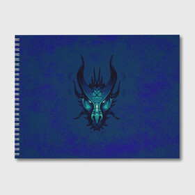 Альбом для рисования с принтом Водяной дракон в Петрозаводске, 100% бумага
 | матовая бумага, плотность 200 мг. | брызги. | вода | дракон | мифология | синий | фиолетовый
