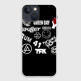 Чехол для iPhone 13 mini с принтом Rock в Петрозаводске,  |  | green day | linkin park | my chemical romance | nirvana | rammstein | simple plan | skillet | sum 41 | thousand foot krutch