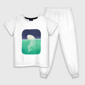 Детская пижама хлопок с принтом Белуха в Петрозаводске, 100% хлопок |  брюки и футболка прямого кроя, без карманов, на брюках мягкая резинка на поясе и по низу штанин
 | арт | белуха | звезда | звёзды | море | ночное небо | ночь | океан | природа | рисунок
