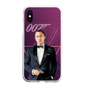 Чехол для iPhone XS Max матовый с принтом агент 007 Джеймс Бонд в Петрозаводске, Силикон | Область печати: задняя сторона чехла, без боковых панелей | 007 | bond | james bond | no time to die | бонд | джеймс бонд | кино | не время умирать