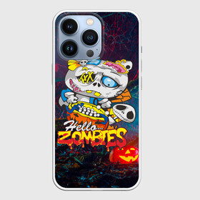 Чехол для iPhone 13 Pro с принтом Hello Zombies в Петрозаводске,  |  | Тематика изображения на принте: hello kitty | hello zombies | зомбак | зомби | китти | ужасы | хеллоуин | хэллоуин