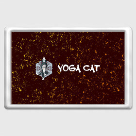 Магнит 45*70 с принтом Кошачья Йога - Гранж в Петрозаводске, Пластик | Размер: 78*52 мм; Размер печати: 70*45 | Тематика изображения на принте: cat | cats | yoga | гранж | дзен | инь | йога | кот | коты | кошачья | кошка | кошки | намасте | практика | расслабление | хамса | янь