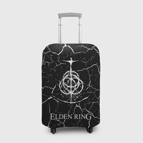 Чехол для чемодана 3D с принтом Elden Ring - Cracks в Петрозаводске, 86% полиэфир, 14% спандекс | двустороннее нанесение принта, прорези для ручек и колес | action | elden | game | games | playstation | ring | rpg | игра | игры | мрамор | плейстейшн | ринг | рпг | трещины | экшн | элден