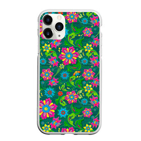 Чехол для iPhone 11 Pro матовый с принтом Поле разноцветных цветков в Петрозаводске, Силикон |  | красивые цветы | мозаика | мозаика из цветов | природа | узоры | узоры из цветов | цветочки | цветочная | цветы | цветы арт