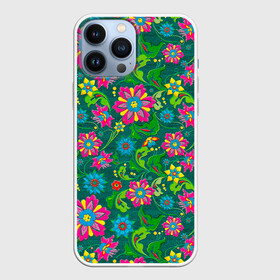 Чехол для iPhone 13 Pro Max с принтом Поле разноцветных цветков в Петрозаводске,  |  | красивые цветы | мозаика | мозаика из цветов | природа | узоры | узоры из цветов | цветочки | цветочная | цветы | цветы арт