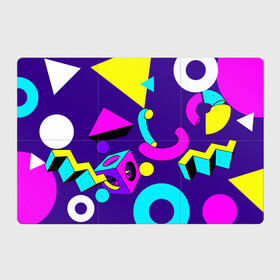 Магнитный плакат 3Х2 с принтом Геометрические фигуры в Петрозаводске, Полимерный материал с магнитным слоем | 6 деталей размером 9*9 см | геометрический | красочный | мода | разноцветные 90 е | стиль | структура | текстура | ткань | узор | фон | цвет