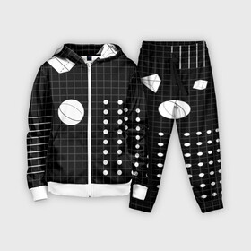 Детский костюм 3D с принтом Черно белые фигуры 3D в Петрозаводске,  |  | геометрический | красочный | мода.3d | стиль | структура | текстура | ткань | узор | фон | цвет