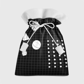 Подарочный 3D мешок с принтом Черно-белые фигуры 3D в Петрозаводске, 100% полиэстер | Размер: 29*39 см | Тематика изображения на принте: геометрический | красочный | мода.3d | стиль | структура | текстура | ткань | узор | фон | цвет