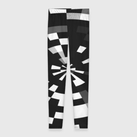 Леггинсы 3D с принтом Черно-белый фон иллюзии в Петрозаводске, 80% полиэстер, 20% эластан | Эластичный пояс, зауженные к низу, низкая посадка | абстрактный | геометрический | дизайн | иллюзия | кривая | линии | пиксель | текстура | узор