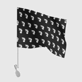 Флаг для автомобиля с принтом Dark trollface в Петрозаводске, 100% полиэстер | Размер: 30*21 см | creepypasta | scary | мем | мрак | троллфейс