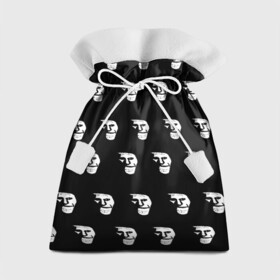 Подарочный 3D мешок с принтом Dark trollface в Петрозаводске, 100% полиэстер | Размер: 29*39 см | Тематика изображения на принте: creepypasta | scary | мем | мрак | троллфейс