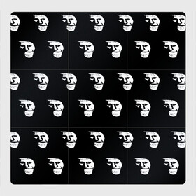 Магнитный плакат 3Х3 с принтом Dark trollface в Петрозаводске, Полимерный материал с магнитным слоем | 9 деталей размером 9*9 см | Тематика изображения на принте: creepypasta | scary | мем | мрак | троллфейс