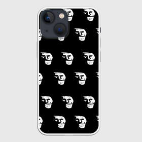 Чехол для iPhone 13 mini с принтом Dark trollface в Петрозаводске,  |  | creepypasta | scary | мем | мрак | троллфейс