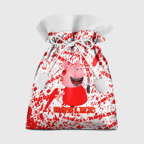 Подарочный 3D мешок с принтом Roblox piggy/Свинка Пигги. в Петрозаводске, 100% полиэстер | Размер: 29*39 см | game | roblox | блок | игра | игрушка | лего | персонажи | персонажи из кубиков | роблокс | робот