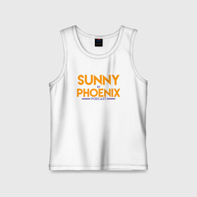 Детская майка хлопок с принтом Sunny In Phoenix в Петрозаводске,  |  | Тематика изображения на принте: basketball | mvp | nba | phoenix | sport | streetball | suns | аризона | баскетбол | игра | крис пол | мяч | нба | санс | спорт | стритбол | тренер | финикс | чемпион