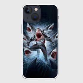 Чехол для iPhone 13 mini с принтом АКУЛА МОНСТР в Петрозаводске,  |  | animals | beast | f8sh | hungry | monstr | ocean | sea | shark | акула | животные | звери | монстр | море | океан | рыба | флот | хищник