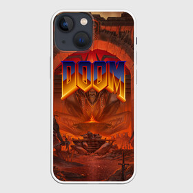 Чехол для iPhone 13 mini с принтом DOOM | ДУМ (Z) в Петрозаводске,  |  | demons | devil | doom | doom eternal | doom slayer | hell | slayer | ад | вега | демоны | дум | икона греха | какодемон | манкубус | солдат рока | элементаль боли