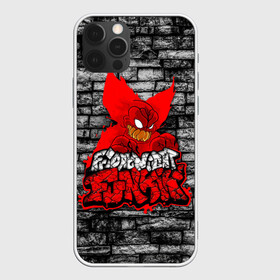 Чехол для iPhone 12 Pro Max с принтом Friday Night Funkin TrickyWall в Петрозаводске, Силикон |  | black | brick | character | clown | demon | fire | fnf | friday night funkin | red | tricky | white | белый | буквы | демон | игра | картинка | кирпич | клоун | красный | логотип | микрофон | огонь | персонаж | рисовка | трещины | трики | фра