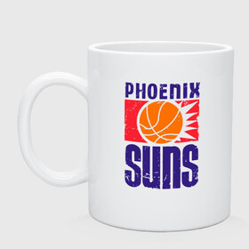 Кружка керамическая с принтом Phoenix Suns в Петрозаводске, керамика | объем — 330 мл, диаметр — 80 мм. Принт наносится на бока кружки, можно сделать два разных изображения | Тематика изображения на принте: basketball | mvp | nba | phoenix | sport | streetball | suns | аризона | баскетбол | игра | крис пол | мяч | нба | санс | спорт | стритбол | тренер | финикс | чемпион