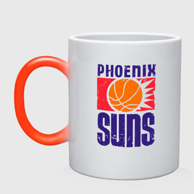 Кружка хамелеон с принтом Phoenix Suns в Петрозаводске, керамика | меняет цвет при нагревании, емкость 330 мл | basketball | mvp | nba | phoenix | sport | streetball | suns | аризона | баскетбол | игра | крис пол | мяч | нба | санс | спорт | стритбол | тренер | финикс | чемпион