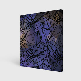 Холст квадратный с принтом Синий-бежевый абстрактный узор в Петрозаводске, 100% ПВХ |  | Тематика изображения на принте: абстрактный | мужской | полигональный узор | синий | современный | текстура | фиолетовый