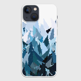 Чехол для iPhone 13 mini с принтом Абстрактная мазаика витраж в Петрозаводске,  |  | абстрактный | витраж | мозаика | разноцветный | серый | современный | соты | текстура