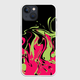 Чехол для iPhone 13 с принтом Черно малиновый абстрактный в Петрозаводске,  |  | волны | всплеск | оливковый | популярный | современный | черный и красный