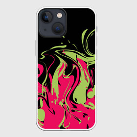 Чехол для iPhone 13 mini с принтом Черно малиновый абстрактный в Петрозаводске,  |  | волны | всплеск | оливковый | популярный | современный | черный и красный