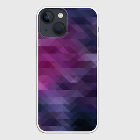 Чехол для iPhone 13 mini с принтом Фиолетово бордовый узор в Петрозаводске,  |  | абстрактный | креативный | молодежный | полигональный популярный | современный | текстура | темно фиолетовый | узор