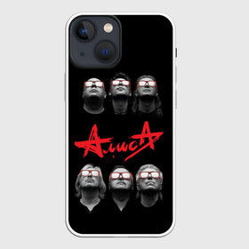 Чехол для iPhone 13 mini с принтом АЛИСА в Петрозаводске,  |  | metal | music | punk | rock | russian | алиса | группа | кинчев | красное | метал | музыка | небо | панк | петербург | питер | ретро | рок | русский | славян | черный