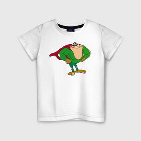 Детская футболка хлопок с принтом Boogerman в Петрозаводске, 100% хлопок | круглый вырез горловины, полуприлегающий силуэт, длина до линии бедер | boogerman | dendy | games | retro | sega | superhero | бугермэн | дэнди | игры | классика | ретро | сега | супергерой