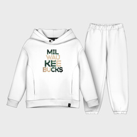 Детский костюм хлопок Oversize с принтом Milwaukee Bucks в Петрозаводске,  |  | Тематика изображения на принте: antetokounmpo | basketball | bucks | giannis | milwaukee | mvp | nba | sport | streetball | адетокумбо | бакс | баскетбол | игра | милуоки | мяч | нба | олень | спорт | стритбол | тренер | чемпион | янис