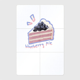 Магнитный плакат 2Х3 с принтом blueberry pie two! в Петрозаводске, Полимерный материал с магнитным слоем | 6 деталей размером 9*9 см | вкусняшка | пирог | рисунок | сладость | торт