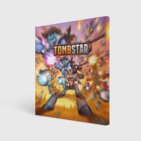 Холст квадратный с принтом TombStar | ТомбСтар (Z) в Петрозаводске, 100% ПВХ |  | andy sum | game | gamer | marcus grambau | no more robots | play | roguelike | tomb star | tombstar | аркада | игра | мрачное сердце | рогалик | твин стик | шутер | экшен