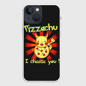 Чехол для iPhone 13 mini с принтом Пиццачу в Петрозаводске,  |  | anime | pikachu | pizza | pokemon | poket monster | poketmon | аниме | анимэ | карманные монстры | пикачу | пицца | покемон