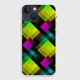 Чехол для iPhone 13 mini с принтом Абстрактный разноцветный узор в Петрозаводске,  |  | абстрактный | геометрический | желтый | зеленый | молодежный | мраморный | разноцветный | современный | черный