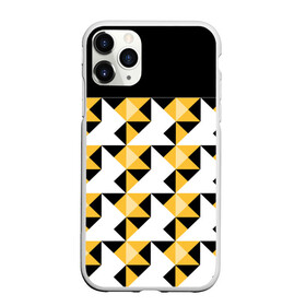 Чехол для iPhone 11 Pro матовый с принтом Черно-желтый геометрический  в Петрозаводске, Силикон |  | абстрактный | геометрический | желтый | молодежный | мужской | разноцветный | современный | черный