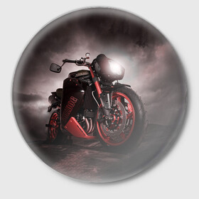 Значок с принтом СУПЕРБАЙК в Петрозаводске,  металл | круглая форма, металлическая застежка в виде булавки | bike | buldog | ducati | honda | ktm | moto | ride | sport | superbike | yamaha | байк | бульдог | гонки | дукати | колеса | мото | мотоцикл | спорт | техника | хонда | ямаха