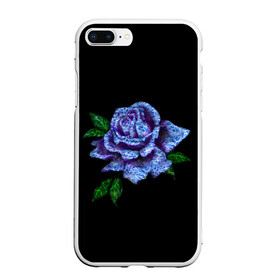 Чехол для iPhone 7Plus/8 Plus матовый с принтом Сапфировая роза в Петрозаводске, Силикон | Область печати: задняя сторона чехла, без боковых панелей | rose | лазурная | роза | сапфир | сапфировая | сапфировый | цветок | цветочек | цветочки | цветы