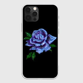 Чехол для iPhone 12 Pro Max с принтом Сапфировая роза в Петрозаводске, Силикон |  | rose | лазурная | роза | сапфир | сапфировая | сапфировый | цветок | цветочек | цветочки | цветы