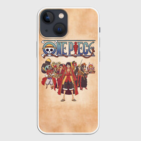 Чехол для iPhone 13 mini с принтом Персонажи One Piece. Большой куш в Петрозаводске,  |  | anime | manga | monkey d. luffy | one piece | аниме | большой куш | ван пис | вон пис | гол д. роджер | кайдо | король пиратов | луфи | луффи | манга | манки д. луффи | нами | нико робин | пират | портгас д. эйс | ророноа зоро