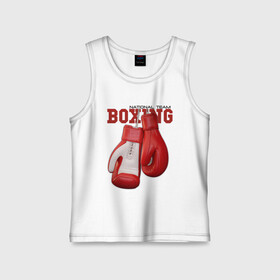 Детская майка хлопок с принтом BOXING в Петрозаводске,  |  | box | boxing | fighter | figt | mma | national | sport | team | боец | бои | бокс | боксер | единоборства | перчатки | сборная | спорт