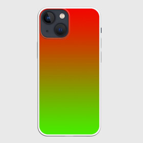 Чехол для iPhone 13 mini с принтом Градиент Яблоко в Петрозаводске,  |  | градиент | желтый | зеленый | красный | перелив | переход | фрукты | цвета | яблоко