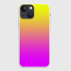 Чехол для iPhone 13 mini с принтом Яркий рассвет в Петрозаводске,  |  | градиент | желтый | перелив | переход | рассвет | розовый | сереневый | сиреневый | солнце | феолетовый | фиолетовый | цвета | яркий