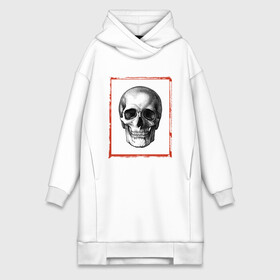 Платье-худи хлопок с принтом Костян в Петрозаводске,  |  | frame | skeleton | skull | рамка | скелет