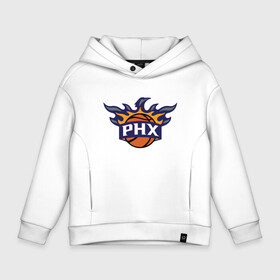 Детское худи Oversize хлопок с принтом Phoenix Suns в Петрозаводске, френч-терри — 70% хлопок, 30% полиэстер. Мягкий теплый начес внутри —100% хлопок | боковые карманы, эластичные манжеты и нижняя кромка, капюшон на магнитной кнопке | Тематика изображения на принте: basketball | mvp | nba | phoenix | sport | streetball | suns | аризона | баскетбол | игра | крис пол | мяч | нба | санс | спорт | стритбол | тренер | финикс | чемпион