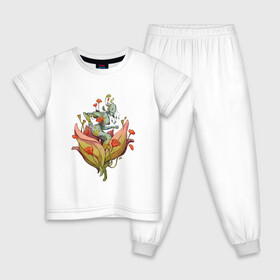 Детская пижама хлопок с принтом Железная фея в Петрозаводске, 100% хлопок |  брюки и футболка прямого кроя, без карманов, на брюках мягкая резинка на поясе и по низу штанин
 | арт | киборг | красные цветы | красный цветок | мак | маки | планета | природа | рисунок | робот | цветок | цветы
